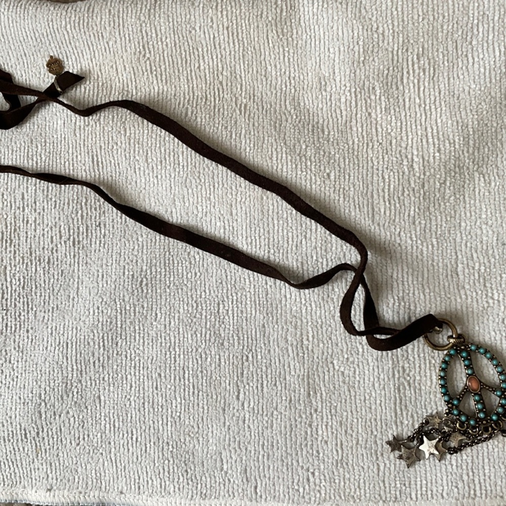 Lucky brand peace adjustable necklace
